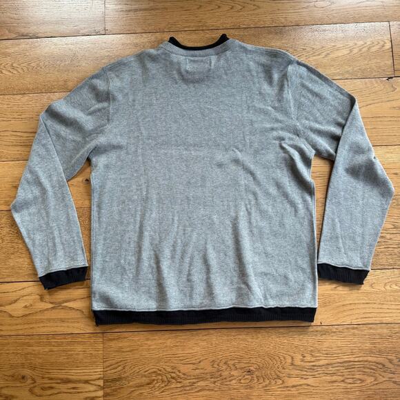 NWT Bulldog Sweater SZ Large Gray Black Georgia Yale Butler Citadel Drake Casual - Picture 2 of 8